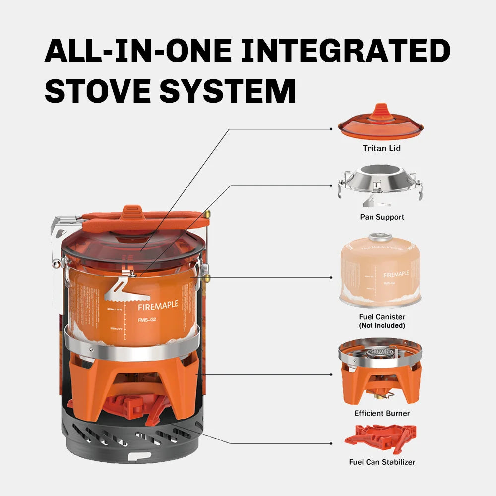 Fire Maple X2 Portable Camping Stove System — 2200W Heat Exchanger, Foldable, DRRM Field Cooker