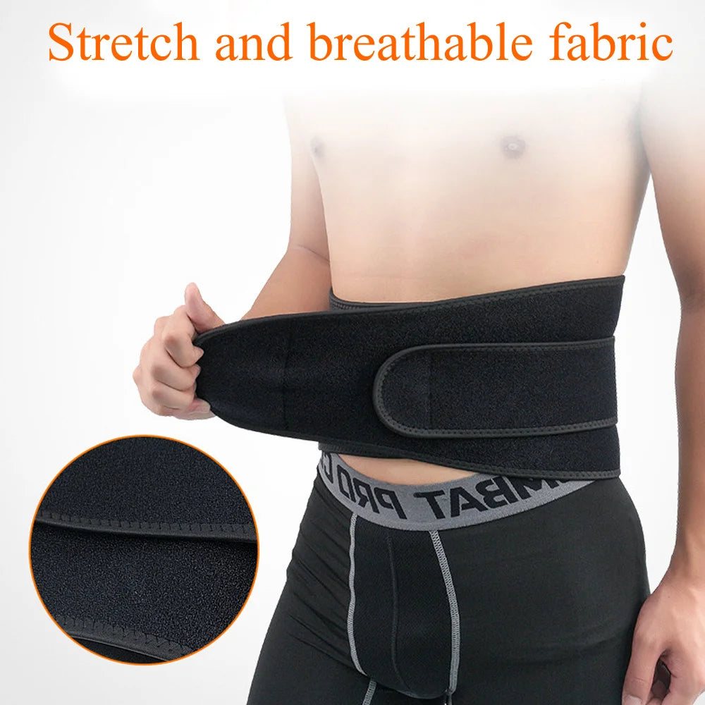 Tcare Back Support Sport Adjustable Back Brace Lumbar Support Belt with Breathable Dual Straps Gym Lower Back Pain Relief Unisex