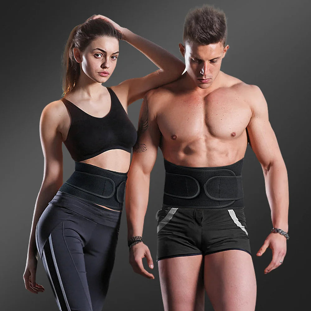 Tcare Back Support Sport Adjustable Back Brace Lumbar Support Belt with Breathable Dual Straps Gym Lower Back Pain Relief Unisex