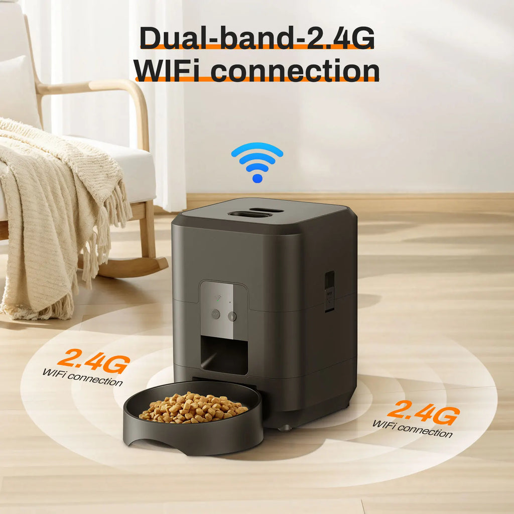 3.5L Automatic Pet Feeder WiFi APP Smart Timed Dosing Feeder Cat Dog Food Dispenser 2L Auto Drink Fountain Water Feeder Cat Bowl