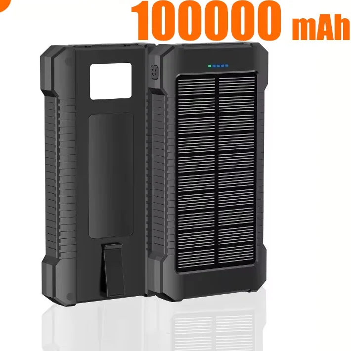 SolarVault Pro — Waterproof Solar Power Bank with Dual USB & Flashlight