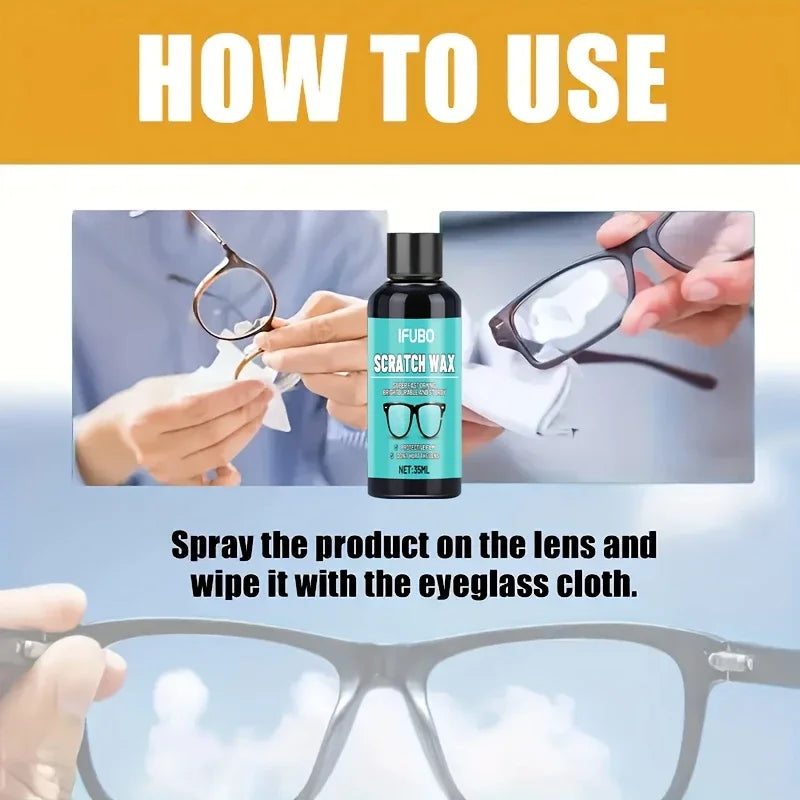 Eyeglass Scratch Repair Cream-Eyeglass Lens and Frame Scratch Polish,Lens Scratch Polishing,Buffing,Suitable for  Minor scratch