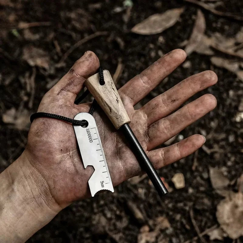 Bear Grylls Survival Fire Starter Magnesium Flint Rod, Portable Emergency Firesteel Kit Lighters Smoking for Camping Hiking Tool