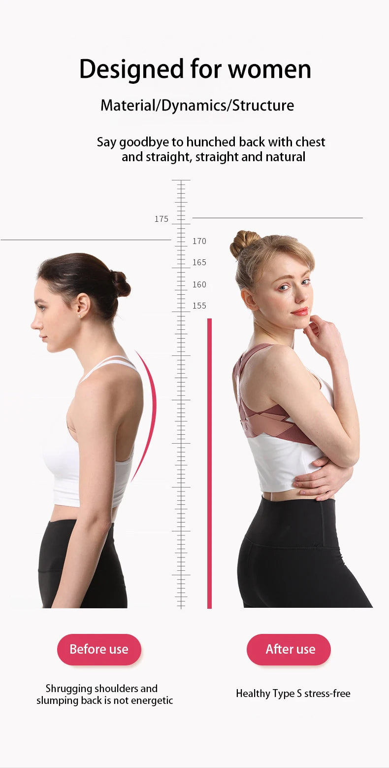 Posture Corrector Brace — Adjustable Back Straightener for Hunchback, Neck, and Waist Correction