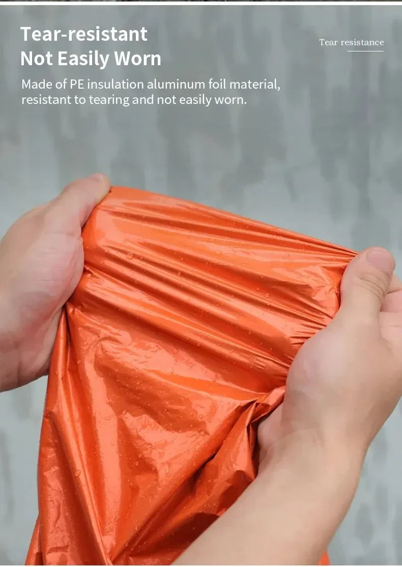 Emergency Raincoat Poncho Waterproof Rainwear Blanket Survival Camping Equipment Cold Insulation Rainwear Camping Equipment