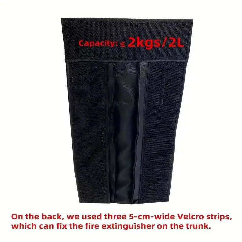 Car Fire Extinguisher Holder Bag — Trunk & Backseat Mount Bracket, Vehicle Emergency Fire Safety Organizer