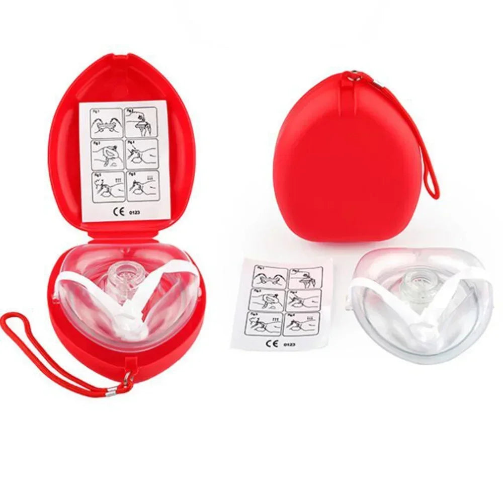 CPR Rescue Mask — One-Way Valve Face Shield, Pocket Resuscitator for Emergency First Aid
