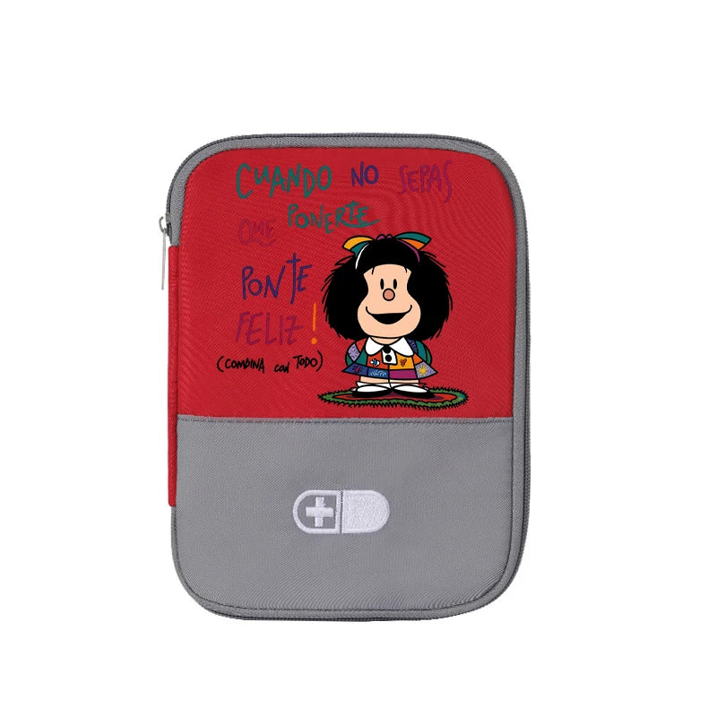 Portable First Aid Pouch | Large Capacity Emergency Kit Bag with Cross Emblem, Durable, Travel-Friendly Medicine Storage Organiz