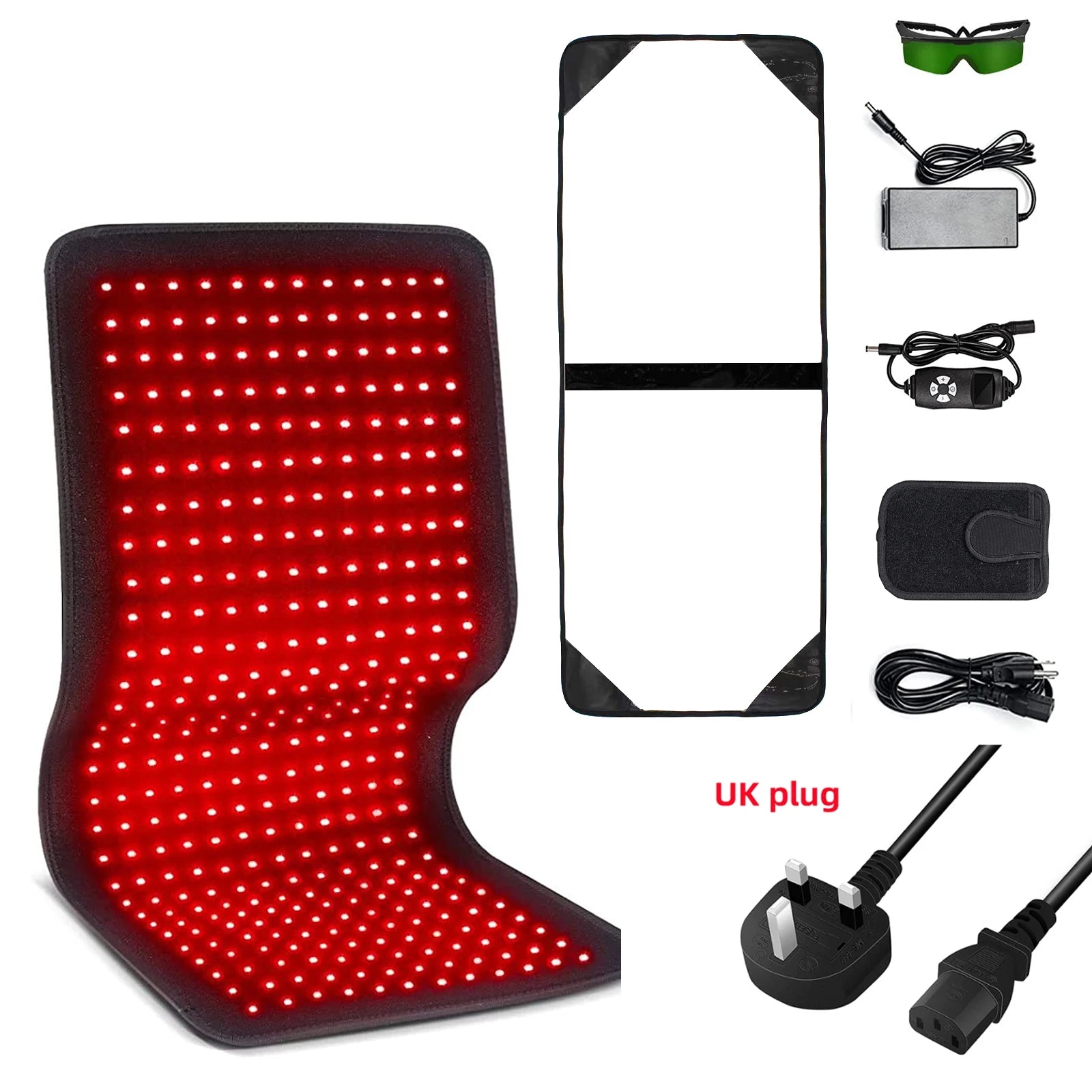 Red & Infrared Light Therapy Belt — 660nm + 850nm, 360 LEDs, Wearable Wrap for Pain Relief & Recovery