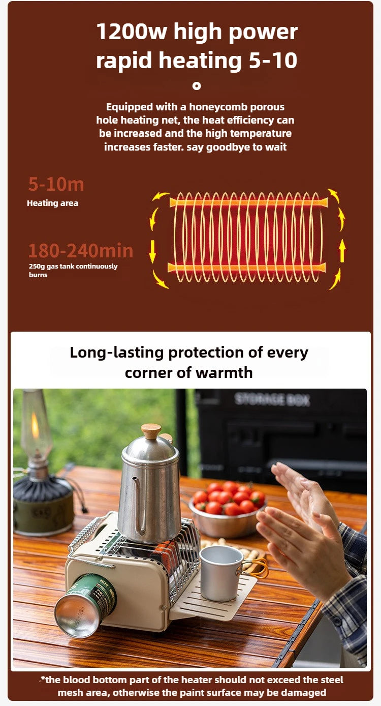 Emergency Cassette Heating Stove — Portable Survival Warmer & Cooker for Power Outages, Camping & Disaster Prep