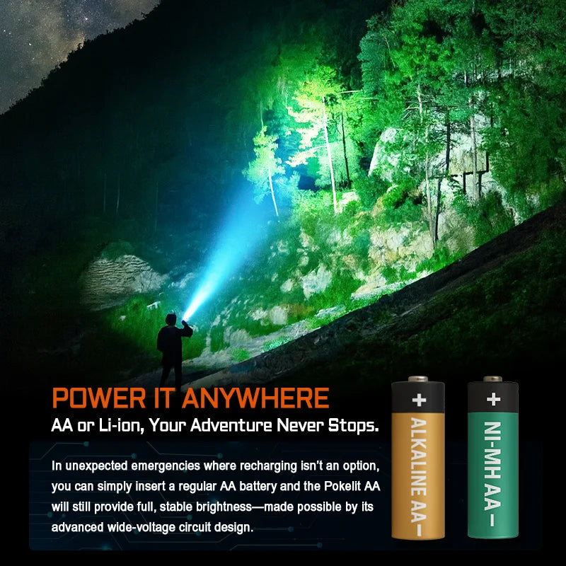 ACEBEAM High CRI EDC Flashlight Pokelit AA Rechargeable LED Flashlights Wide Voltage Mini Torch For Camping Survival Convoy Work