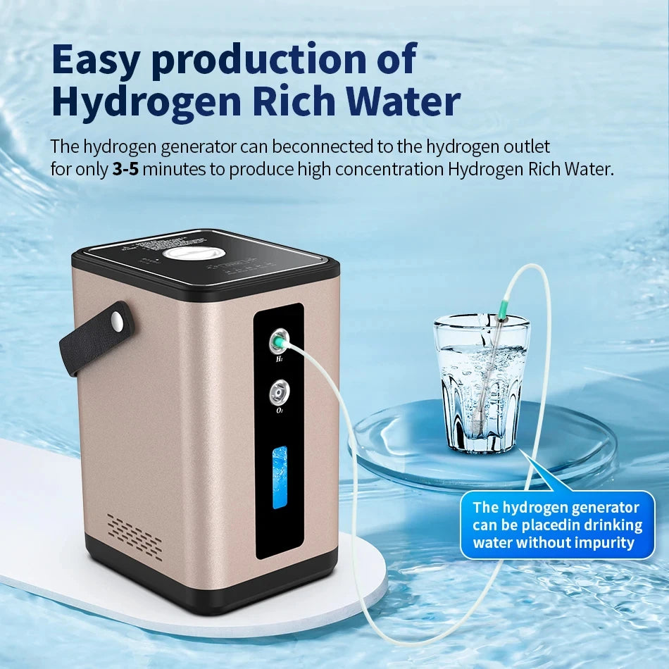 Suyzeko 300ML 450ML Hydrogen Generator Hydrogen Inhalation Machine 99.99% Hydrogen Water Generator Ionizer Home Care 2024 Gifts