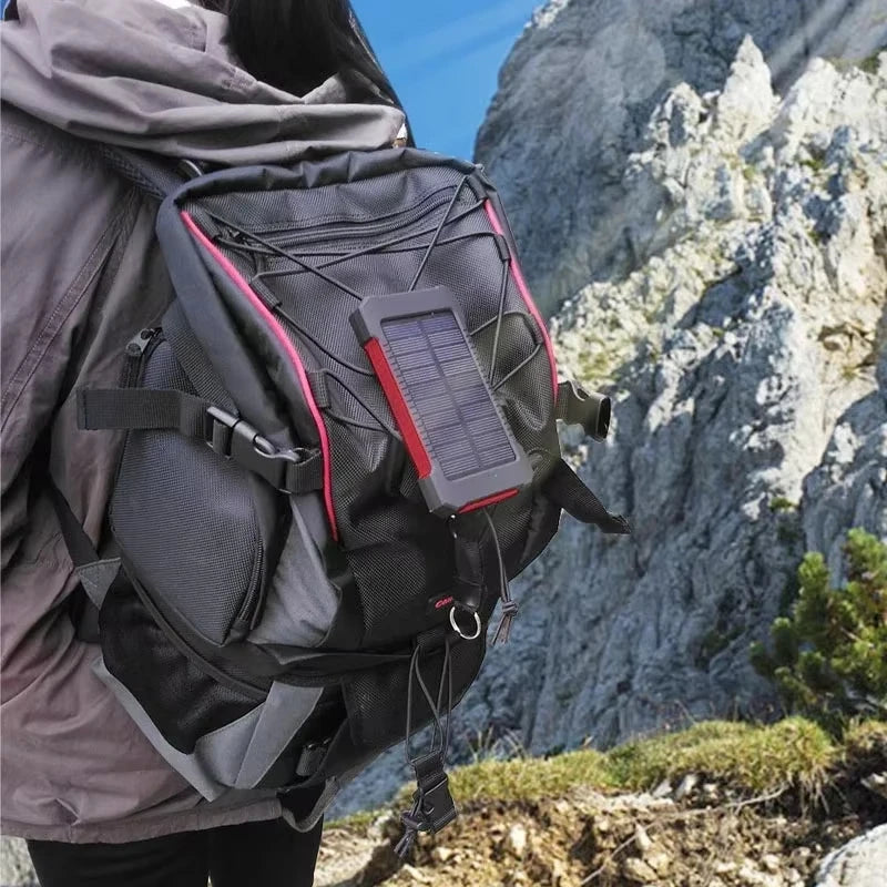SolarVault Pro — Waterproof Solar Power Bank with Dual USB & Flashlight