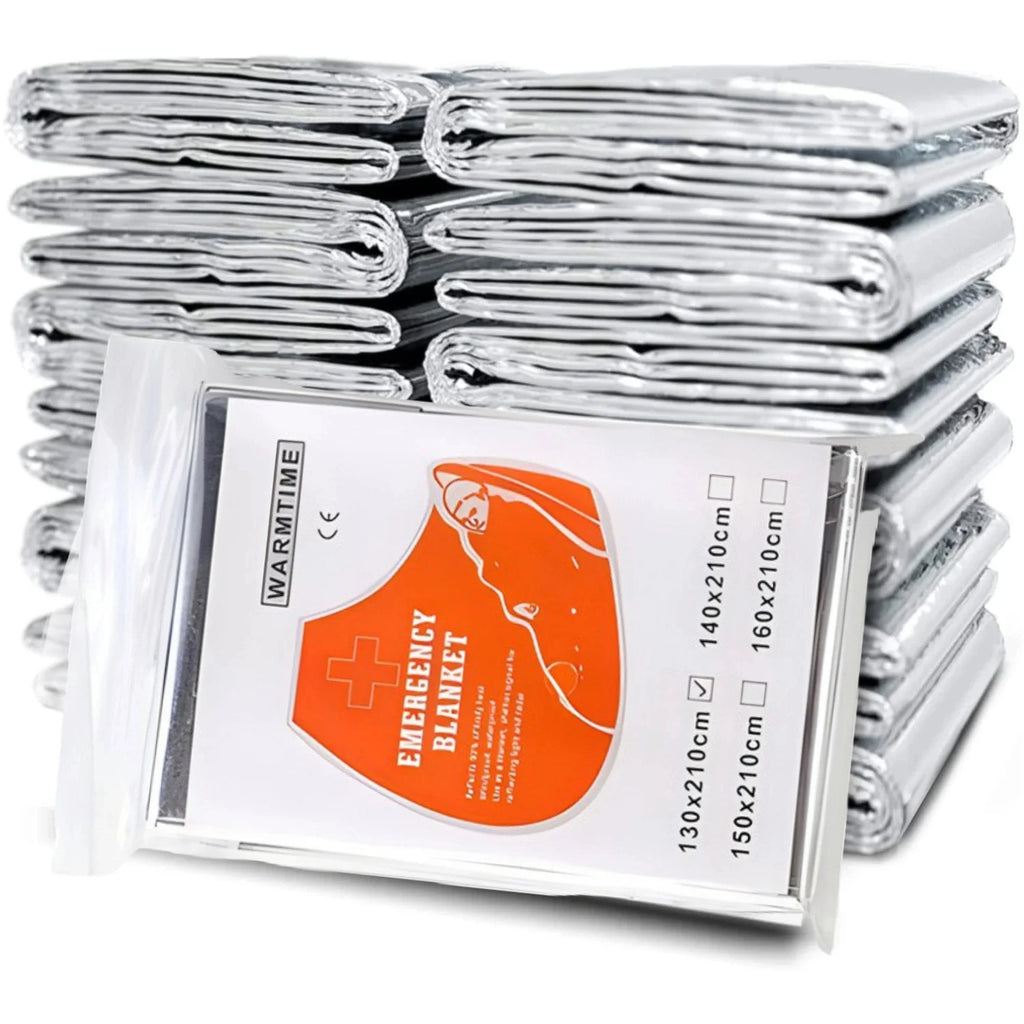 4pcs Emergency Mylar Thermal Blanket Foil Space Blanket Designed for NASA Body Warmer Outdoor First Aid Camping Hiking Travel