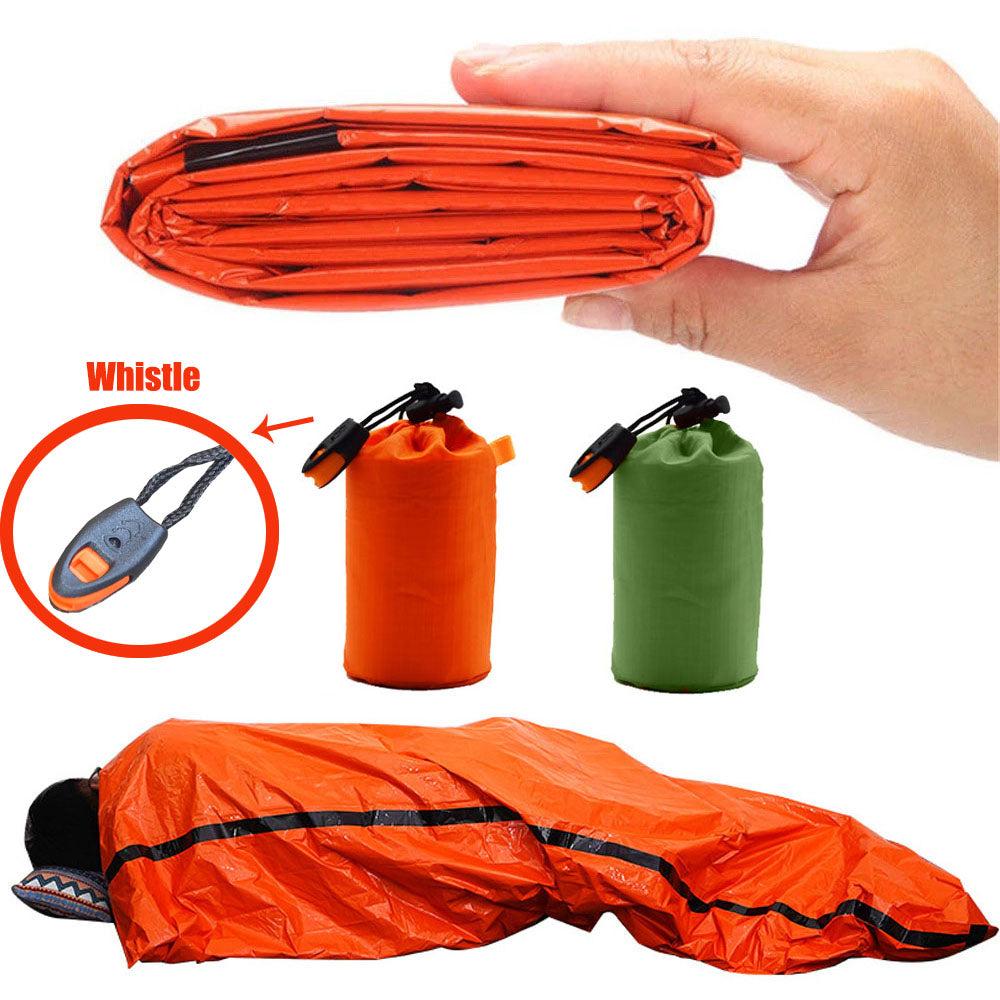 Emergency Mylar Survival Sleeping Bag — Waterproof Thermal Sack for Disaster Rescue, Hypothermia Prevention & Outdoor Survival