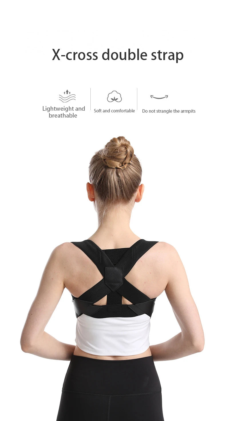 Posture Corrector Brace — Adjustable Back Straightener for Hunchback, Neck, and Waist Correction