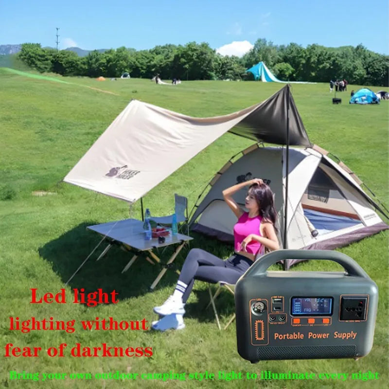 400W Portable Power Station — 192Wh LiFePO4, Solar-Ready, 220V Emergency Power Bank