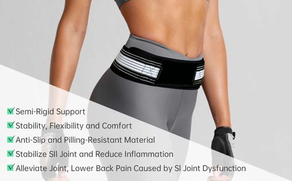 Sacroiliac SI Joint Hip Belt, Hip Braces for Hip Pain, Pelvic Support Belt,Sciatica Pelvis Lumbar Pain Relief,Lower Back Support