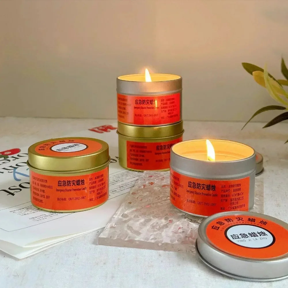 Emergency Disaster Candles — Windproof Smokeless, 24–70 Hour Burn, Household Power Outage Kit