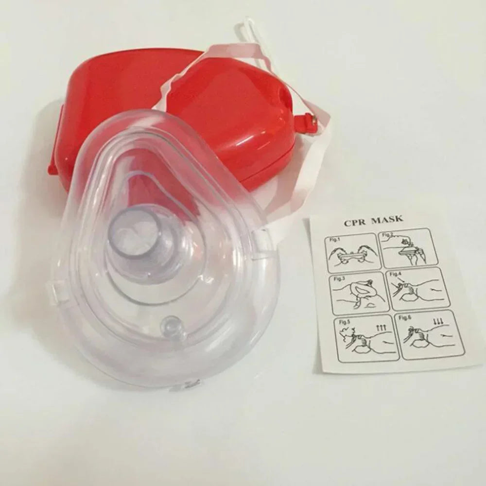 CPR Rescue Mask — One-Way Valve Face Shield, Pocket Resuscitator for Emergency First Aid