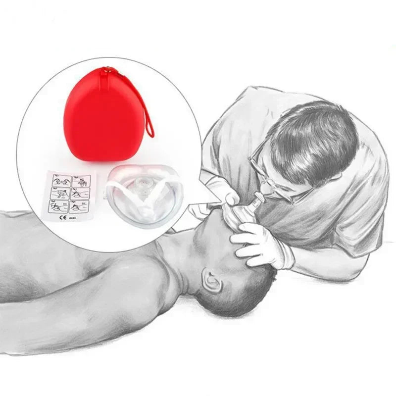 CPR Rescue Mask — One-Way Valve Face Shield, Pocket Resuscitator for Emergency First Aid