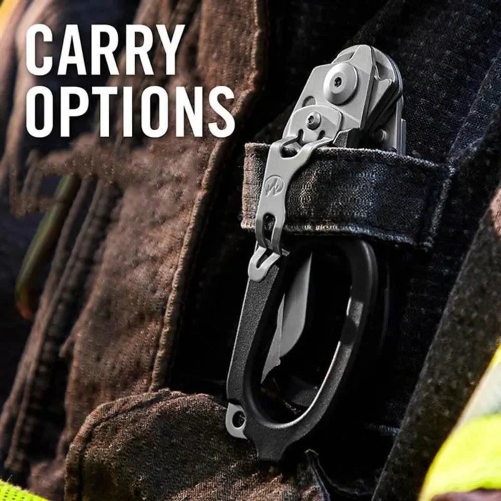 Tactical Medical Scissors — 8-in-1 Emergency Rescue Shear with Seat Belt Cutter & Window Breaker for First Aid & Survival
