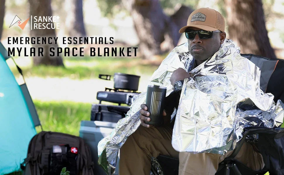 4pcs Emergency Blanket Mylar Thermal Foil Space Blanket Designed for NASA Body Warmer Outdoor First Aid Camping Hiking Travel