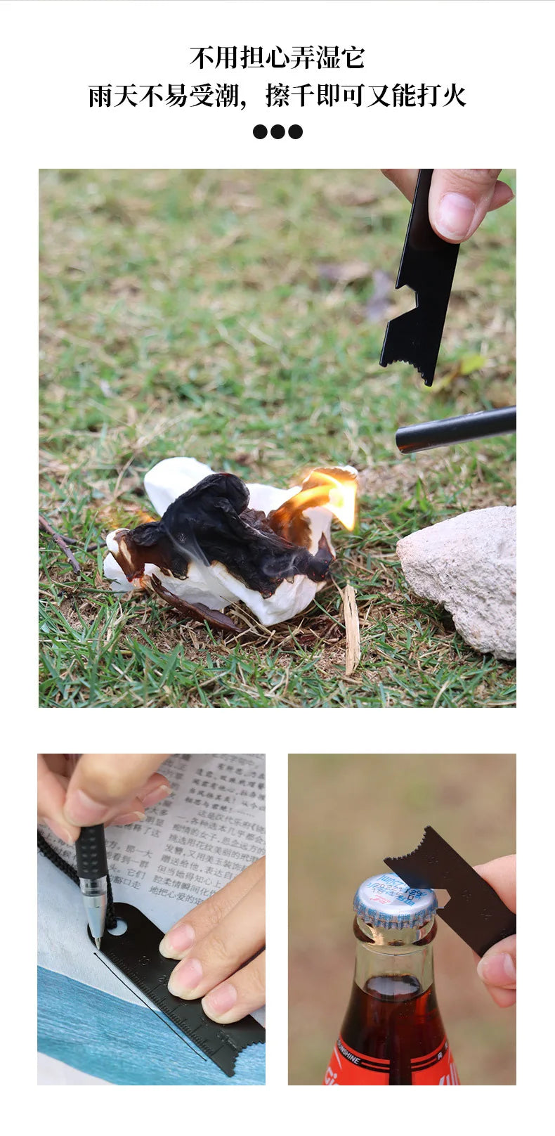 Bear Grylls Survival Fire Starter Magnesium Flint Rod, Portable Emergency Firesteel Kit Lighters Smoking for Camping Hiking Tool