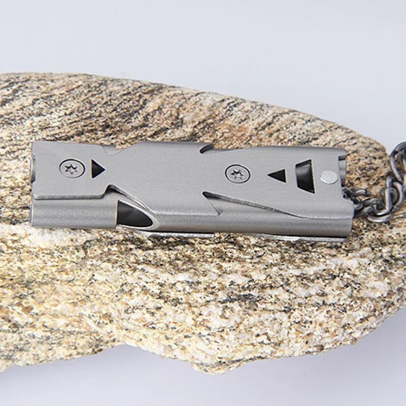Portable Whistle 180 Db Double Tube Lifesaving Emergency SOS Safety Survival Tool Kit Outdoor Camping Equipment Referee Whistle