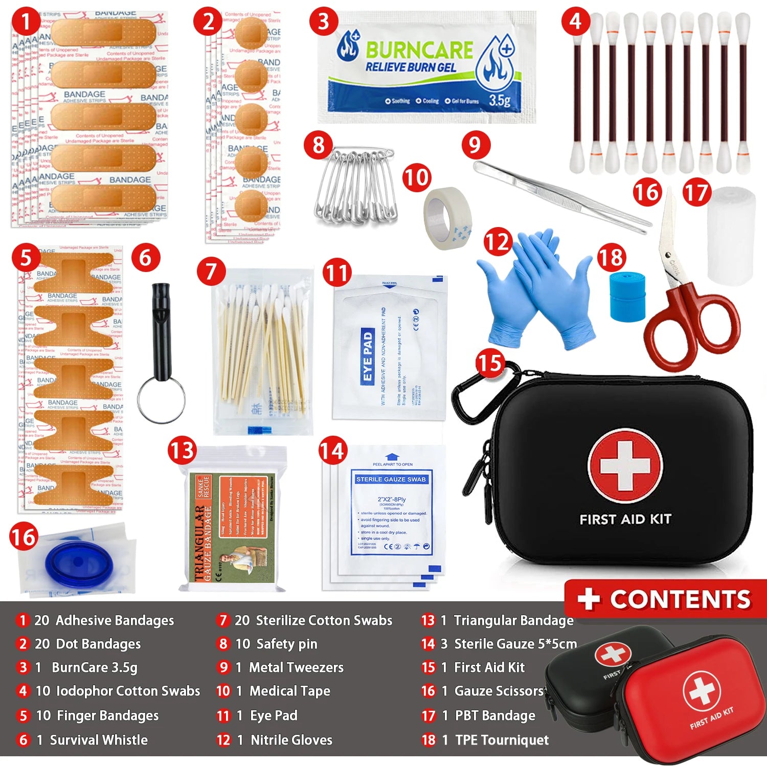 103-Piece Complete First Aid Kit — Hospital-Grade Emergency Medical Bag for Home, Go-Bag, Car & Disaster Preparedness