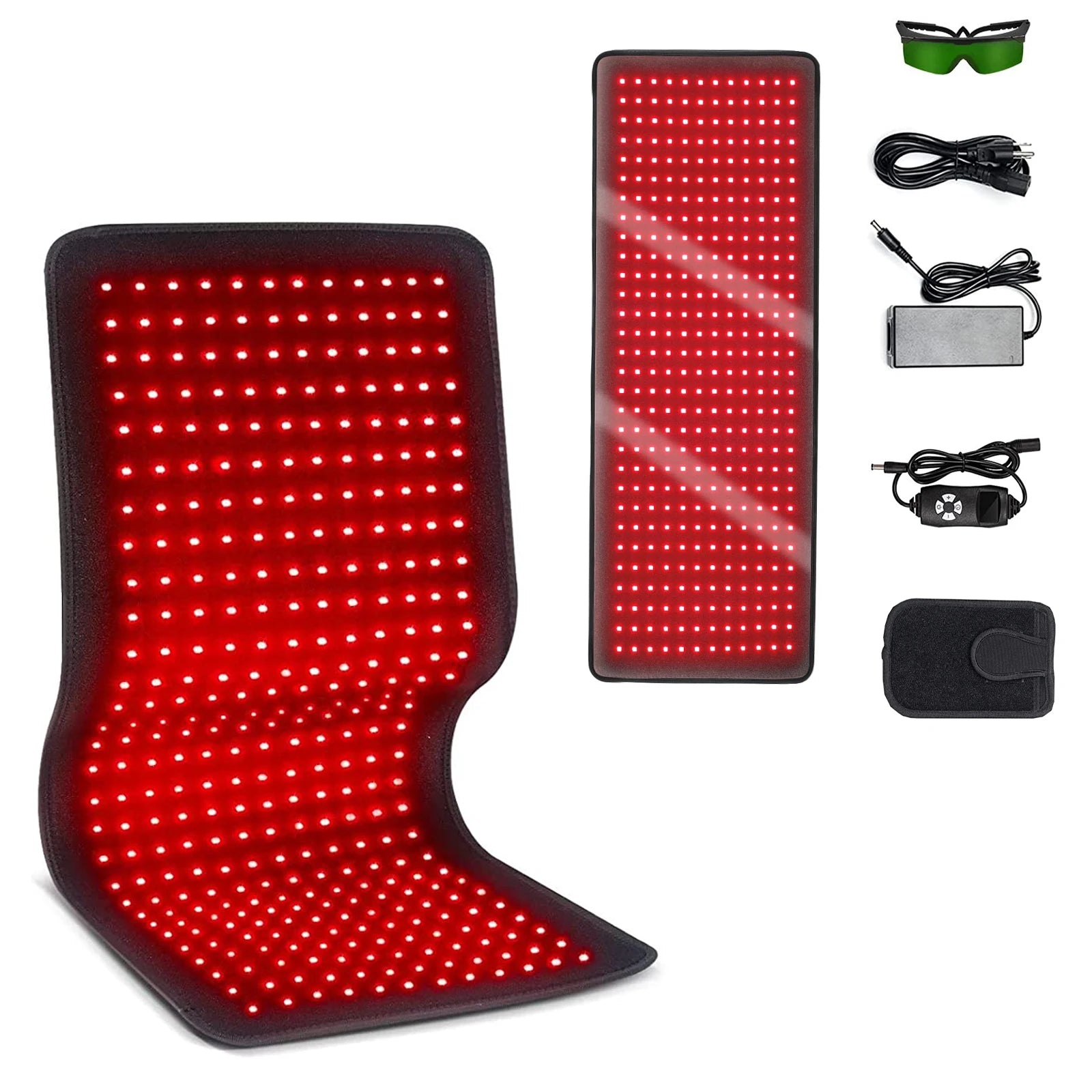 Red & Infrared Light Therapy Belt — 660nm + 850nm, 360 LEDs, Wearable Wrap for Pain Relief & Recovery