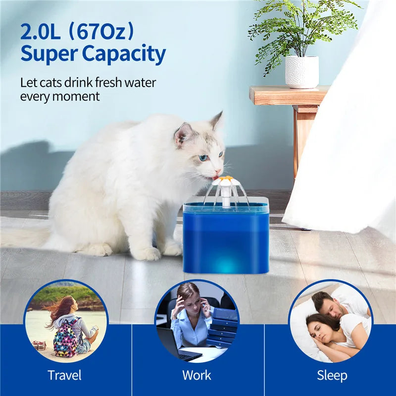 3.5L Automatic Pet Feeder WiFi APP Smart Timed Dosing Feeder Cat Dog Food Dispenser 2L Auto Drink Fountain Water Feeder Cat Bowl