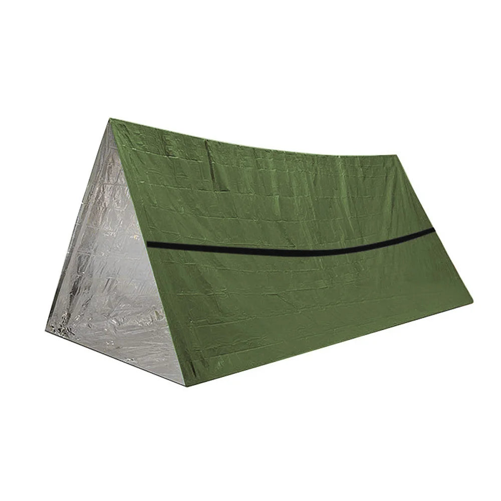 2-Person Emergency Survival Tent — Waterproof Mylar Thermal Shelter for Disaster Preparedness, Rescue & Outdoor Survival