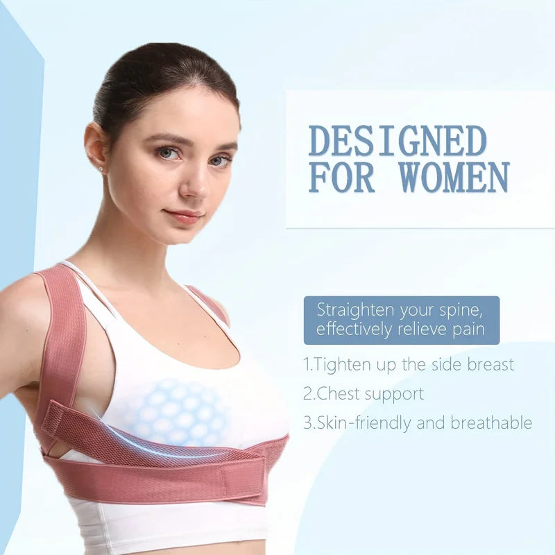 Posture Corrector Brace — Adjustable Back Straightener for Hunchback, Neck, and Waist Correction