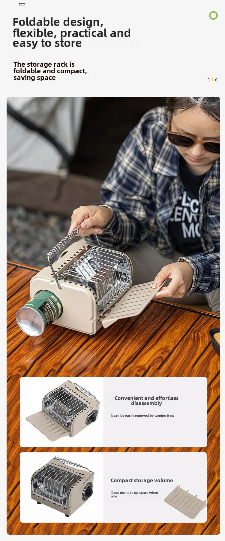 Emergency Cassette Heating Stove — Portable Survival Warmer & Cooker for Power Outages, Camping & Disaster Prep