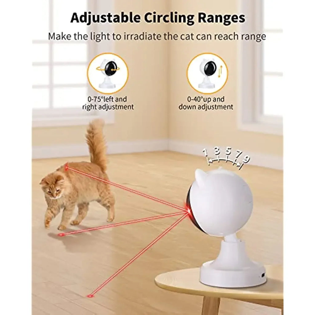 ATUBAN Automatic Laser Cat Toys,USB Rechargeable,Interactive Cat Toy for Indoor Cats Kitty Kittens Dog,Multifunctional Cat Toy