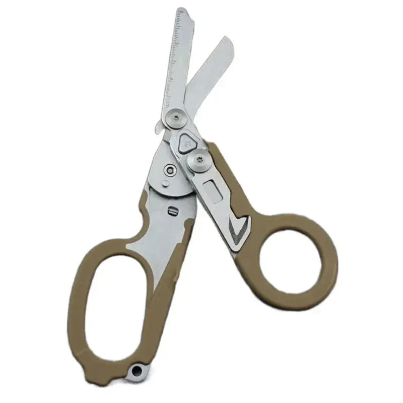 Tactical Medical Scissors — 8-in-1 Emergency Rescue Shear with Seat Belt Cutter & Window Breaker for First Aid & Survival
