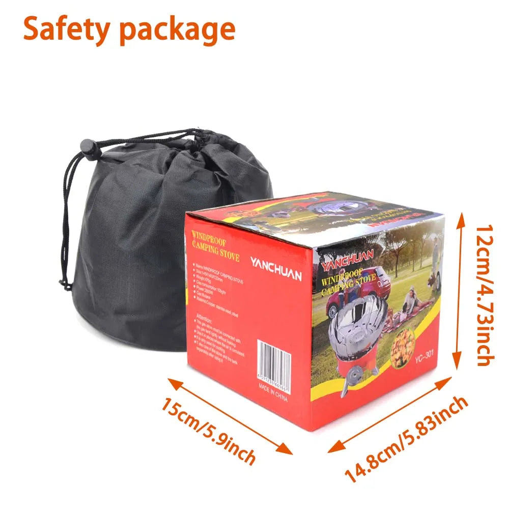 Emergency Portable Gas Stove — Windproof Survival Burner for Disaster Preparedness & Outdoor Use