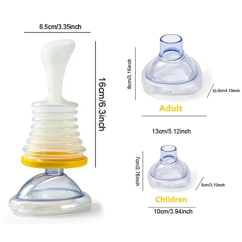 4PCS/3PCS Portable Anti Choking Device Emergency Life Saving Suction Choke First Aid Kit for Kid Adult Kits Rescue With Bag