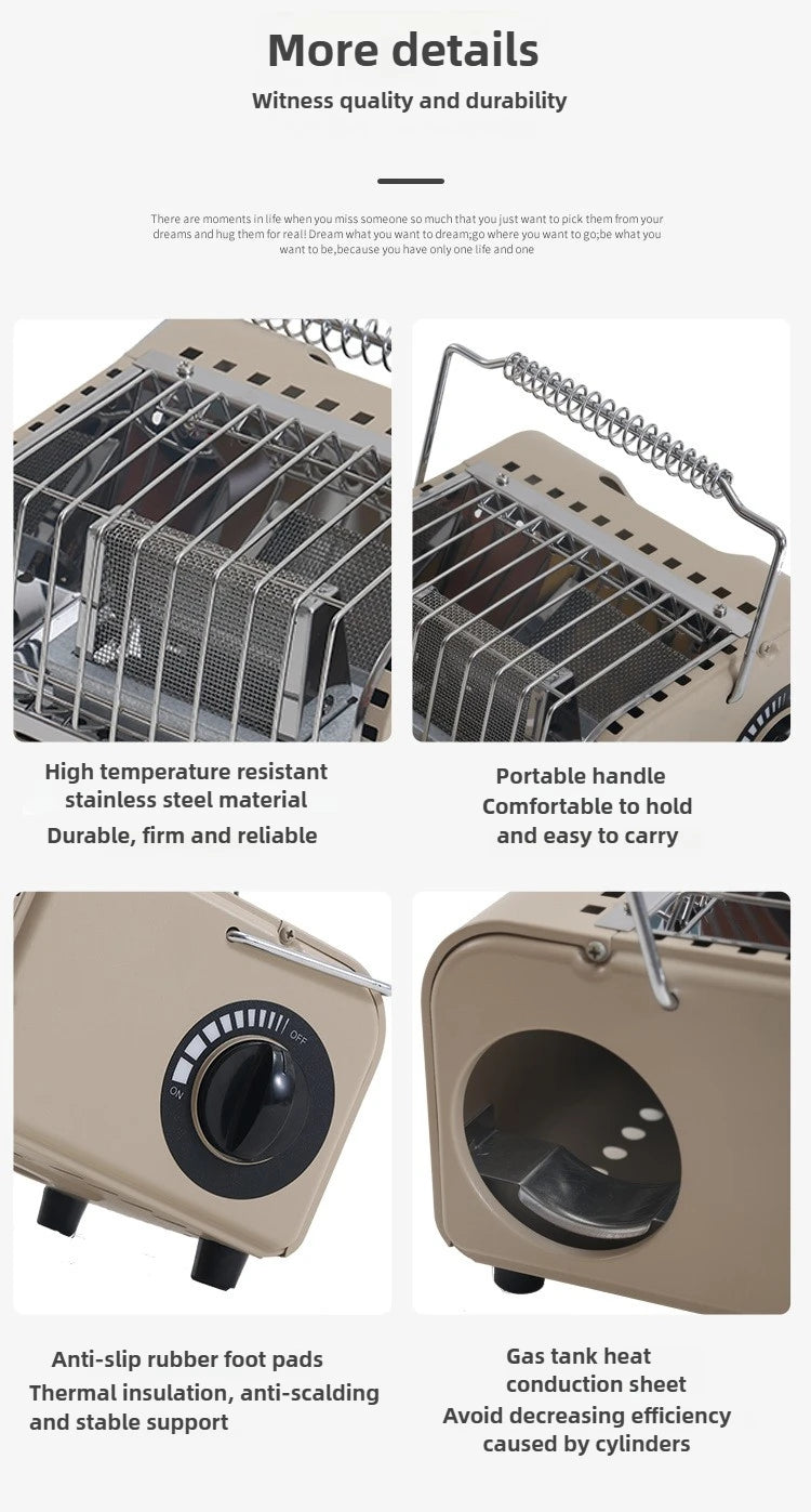 Emergency Cassette Heating Stove — Portable Survival Warmer & Cooker for Power Outages, Camping & Disaster Prep