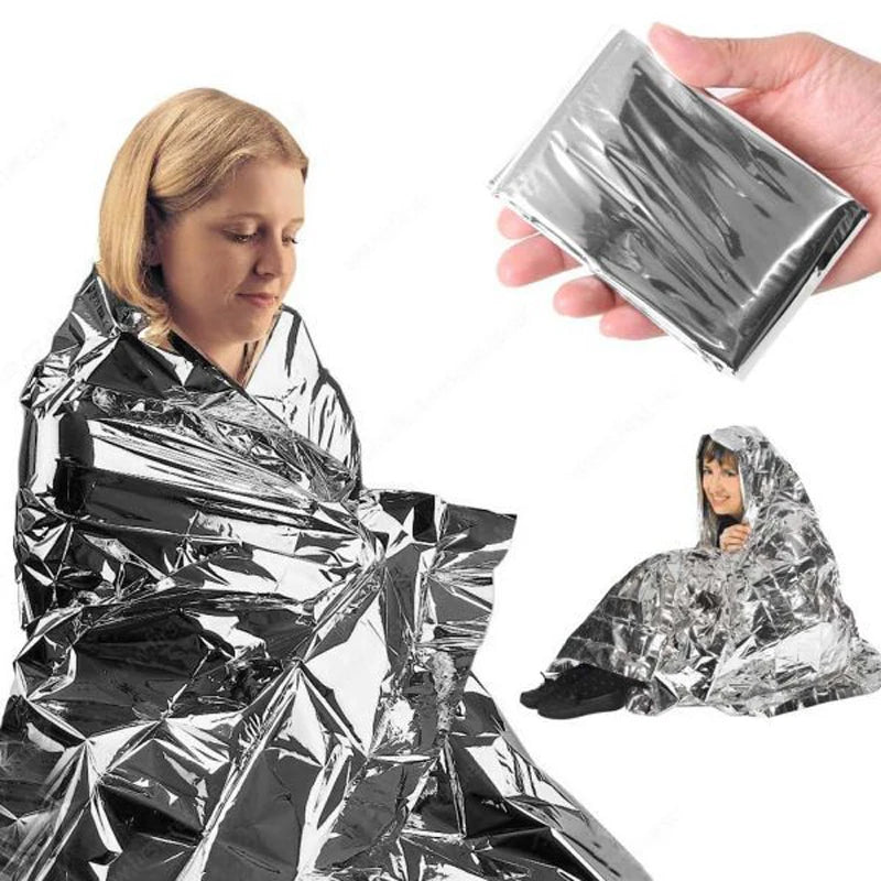 Emergency Mylar Thermal Blanket — Space Foil Heat Retention, DRRM Go-Bag Essential