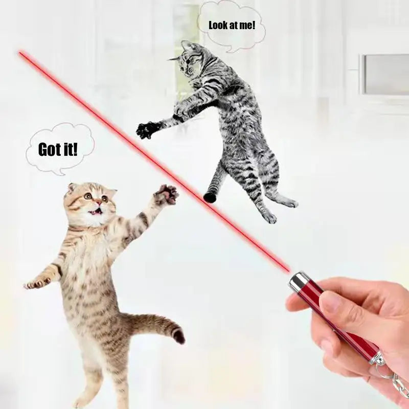 2-in-1 Mini Laser Pointer for Pets Cats toy Portable LED Pet Training Flashlight Scratching Toys Indicator Tools