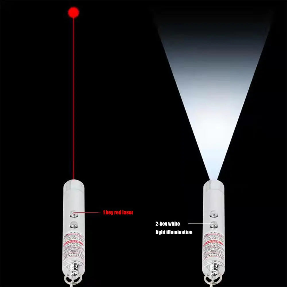 2-in-1 Mini Laser Pointer for Pets Cats toy Portable LED Pet Training Flashlight Scratching Toys Indicator Tools