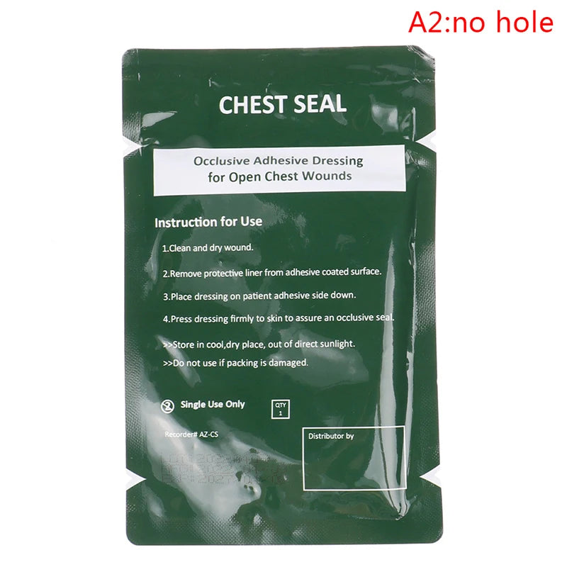 Vented Chest Seal — Military-Grade Trauma Patch, Emergency First Aid for Penetrating Chest Wounds