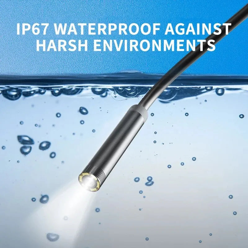 7mm USB-C Endoscope Camera — IP67 Waterproof, 6 LED, Flexible Inspection Camera for Android & PC