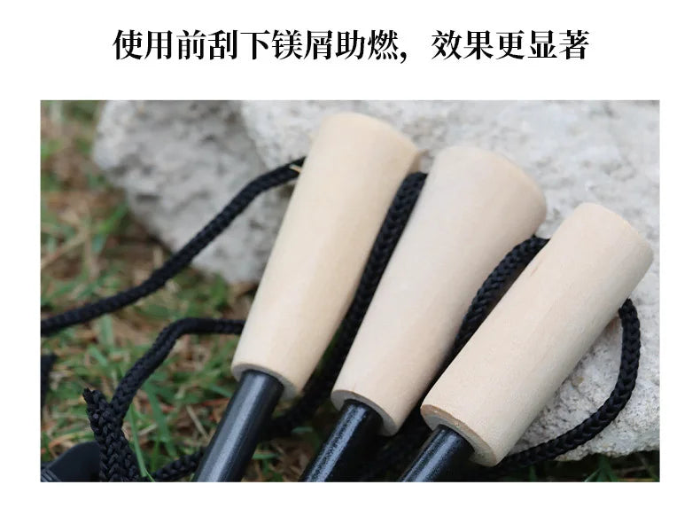 Bear Grylls Survival Fire Starter Magnesium Flint Rod, Portable Emergency Firesteel Kit Lighters Smoking for Camping Hiking Tool