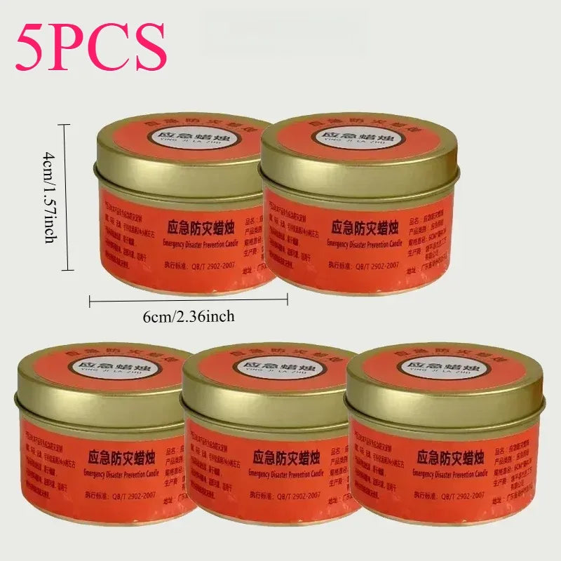 Emergency Disaster Candles — Windproof Smokeless, 24–70 Hour Burn, Household Power Outage Kit