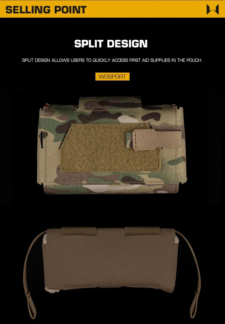 IFAK Tactical Trauma Kit — Compact MOLLE Medical First Aid Pouch for Emergency Response, Survival & Disaster Preparedness
