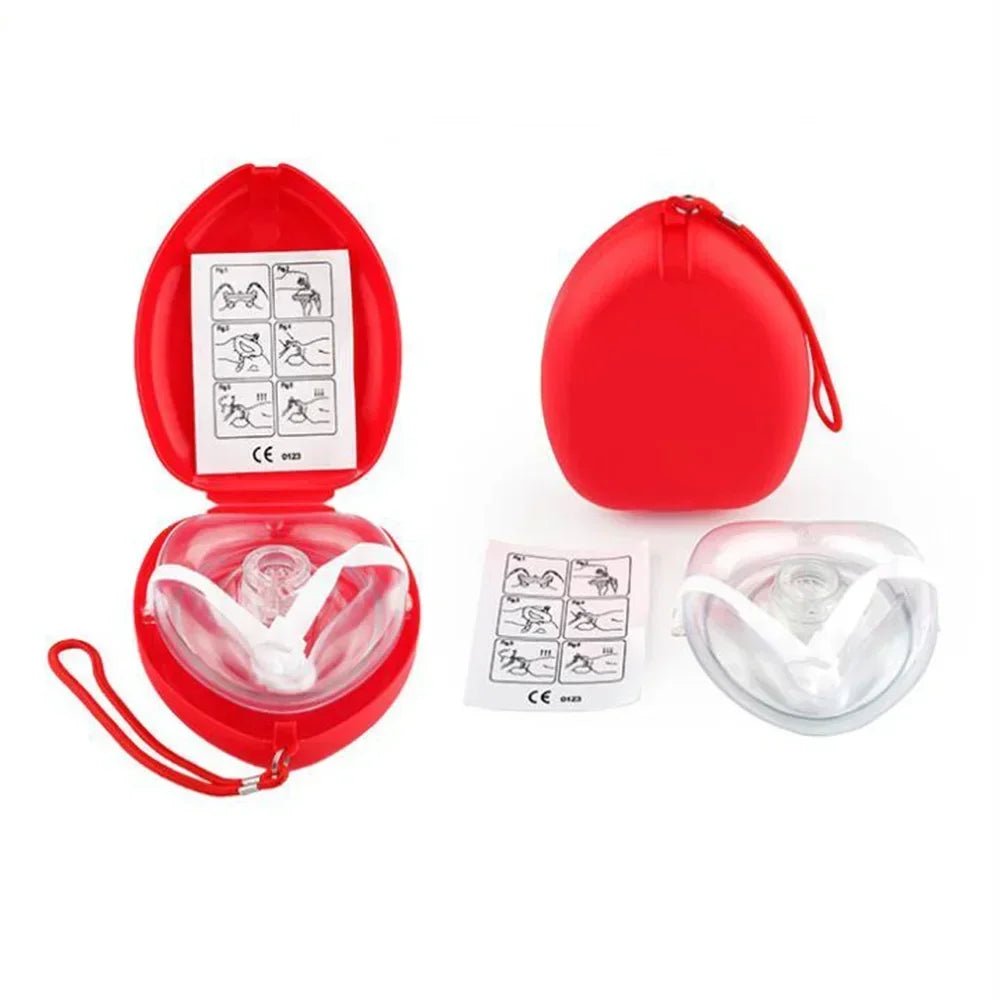 CPR Rescue Mask — One-Way Valve Face Shield, Pocket Resuscitator for Emergency First Aid