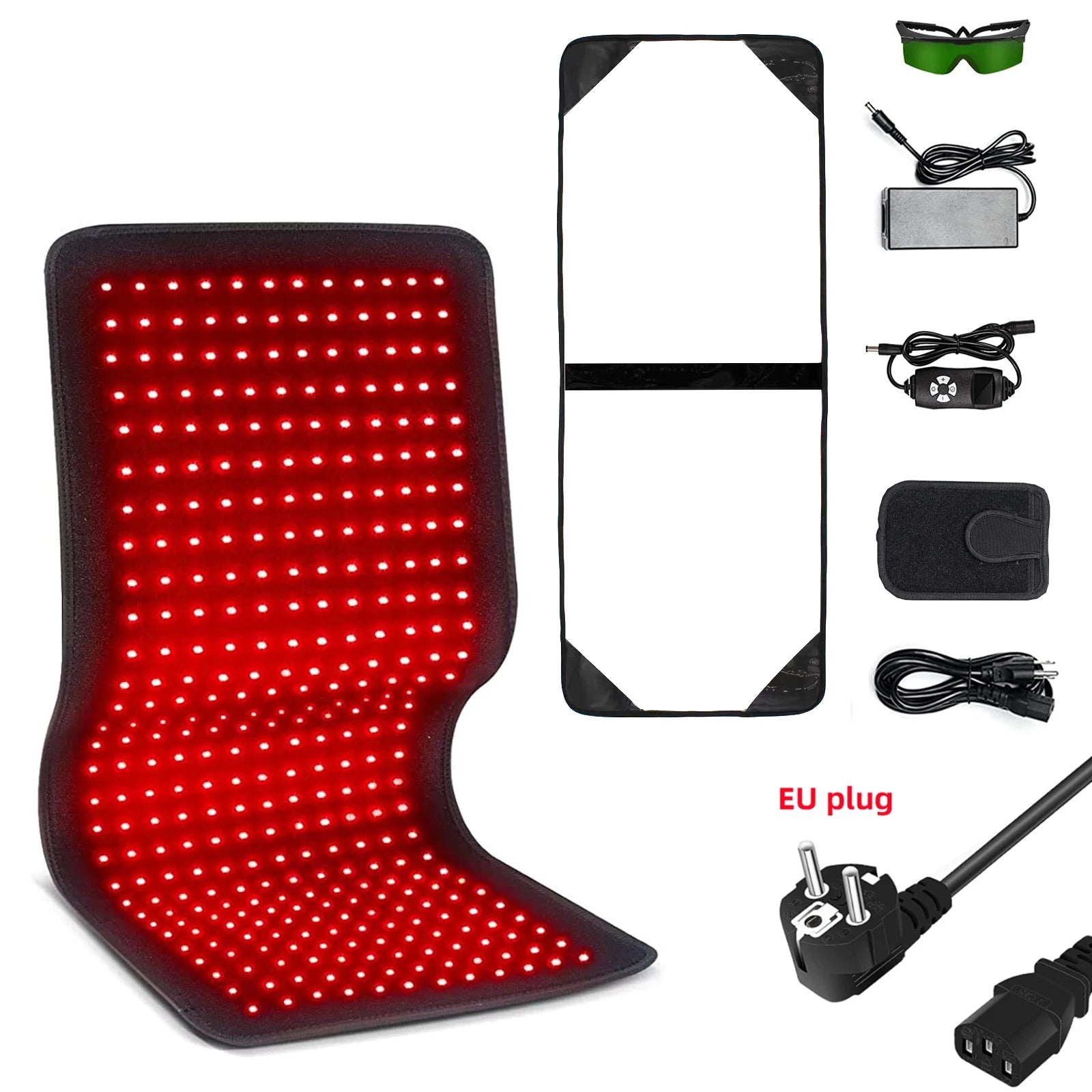 Red & Infrared Light Therapy Belt — 660nm + 850nm, 360 LEDs, Wearable Wrap for Pain Relief & Recovery